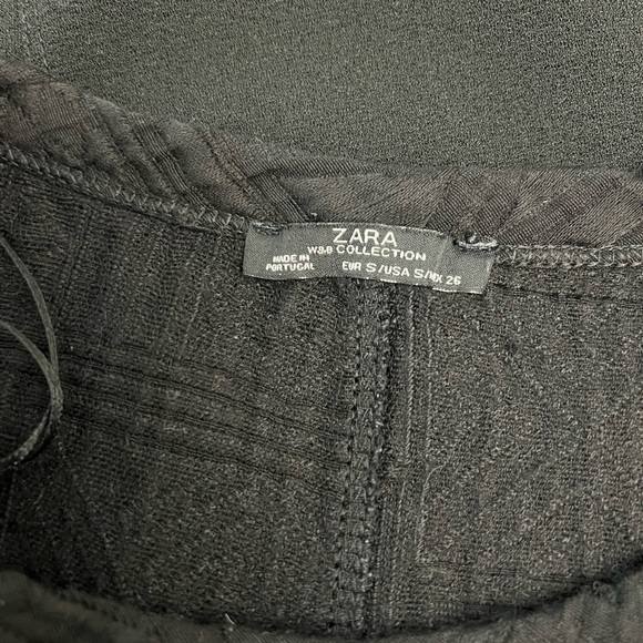 Zara Black Jacquard 3/4 Sleeve Tunic - Picture 5 of 5